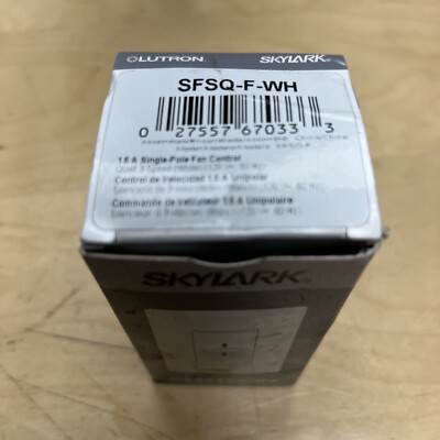 Lutron Electronics Co. SFSQ-F-WH Skylark Fan Control White
