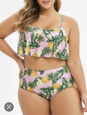 pineapple bikini set. size 5X