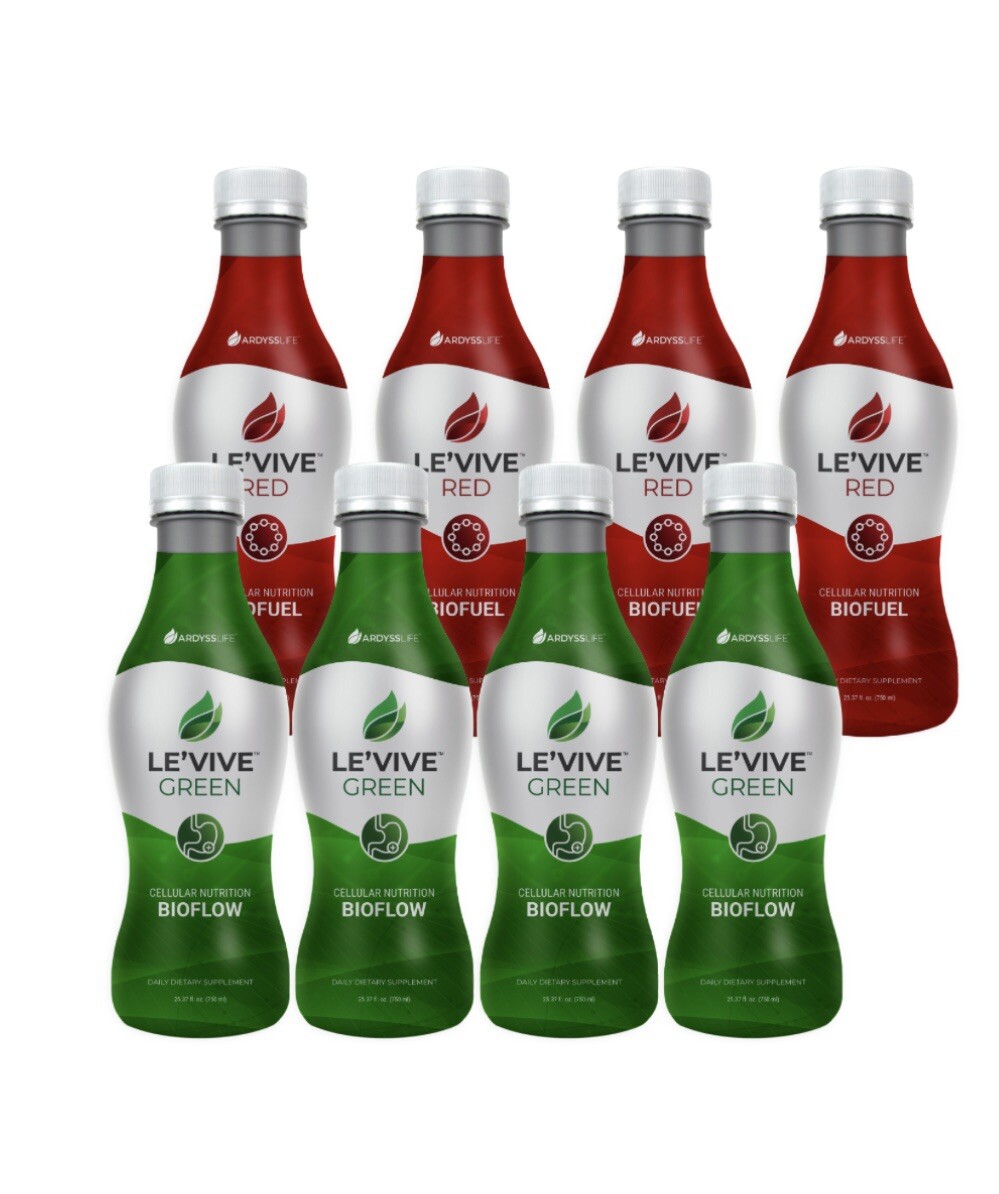 4 ARDYSS LE VIVE GREEN & 4 LEVIVE RED DIETARY SUPPLEMENT JUI