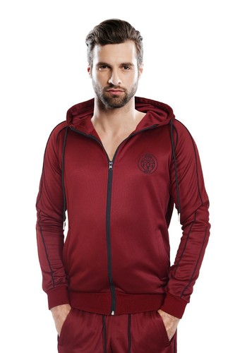 New Mens Tracksuit Top Full Zip Hoddie Original Tricot Polyester,Stripe Design - Picture 8 of 21