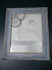 Belle Maison 8" x 10" Picture Photo Weathered Frame Collection Distressed Blue