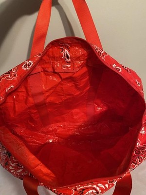 Brand New Supreme Bandana Tarp Large Duffle Bag Red SS21 | eBay