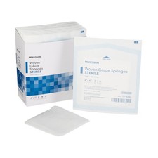 McKesson 16-4242 12-Ply Cotton Gauze Sponges Sterile Bandages 4 X 4" 1200 Ct