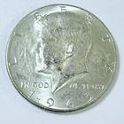 1965 Kennedy Half Dollar 40% Silver, Circulated Coin #7139