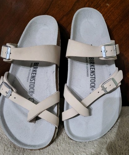 New Birkenstock Mayari Adjustable  Criss-Cross Strap And Toe Loop Size 37/6-6.5 - Picture 2 of 11