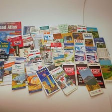 HUGE lot  (9+ pounds) vintage road maps of th...