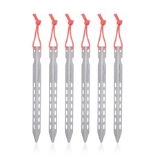 iBasingo 6pieces/Lot Ultralight Titanium Tent Pegs Outdoor Camping Tent Stake...