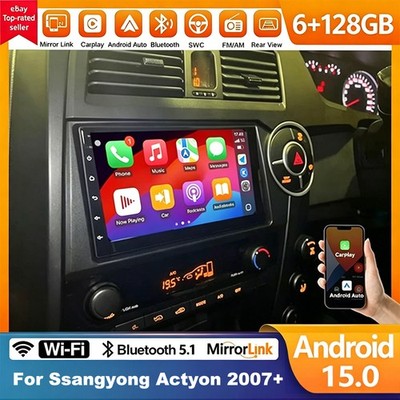 For Ssangyong Actyon 2007+ Wireless Carplay Android Auto Stereo Radio Head Unit
