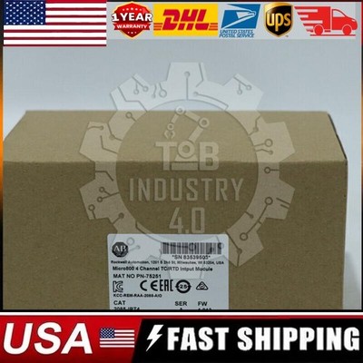 New 2085-IRT4  Allen-Bradley Micro850 4CH TC/RTD Input Module Analog US Free Tax