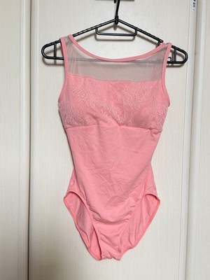 Chacott Ballet Leotard M Size Stretchable Satin-like Dancewear for Girls