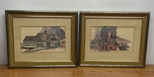 Jennifer Sharp Giddings 1972 Lot of 2 Prints Framed 10x12 Silver Kings