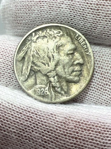 1926 D Full Date Near Full Horn XF Buffalo Nickel - Nice High Grade Old US Coin!