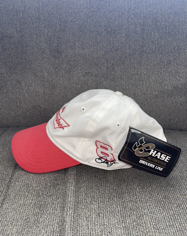 Gorra Budweiser Racing Correa Trasera NASCAR Dale Earnhardt Jr Hombres Béisbol Carrera Foto 2 de 4