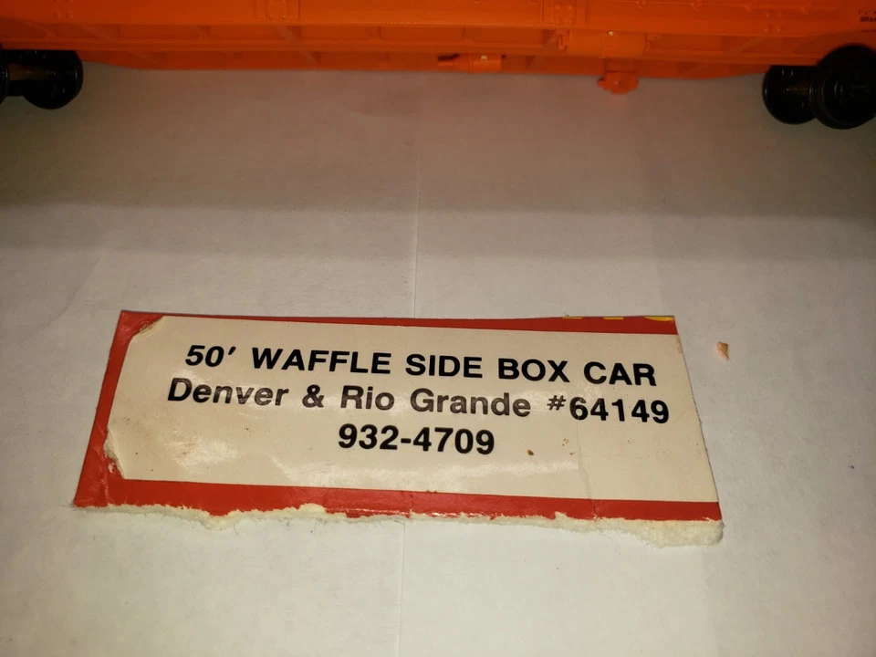 Coche caja lateral gofre HO Walthers 932-4709 50' Rio Grande D&RGW 64149 naranja 1:87 Foto 2 de 4