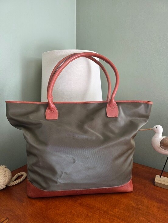 Calvin Klein Oversized Weekender Olive Green PVC Leather Travel