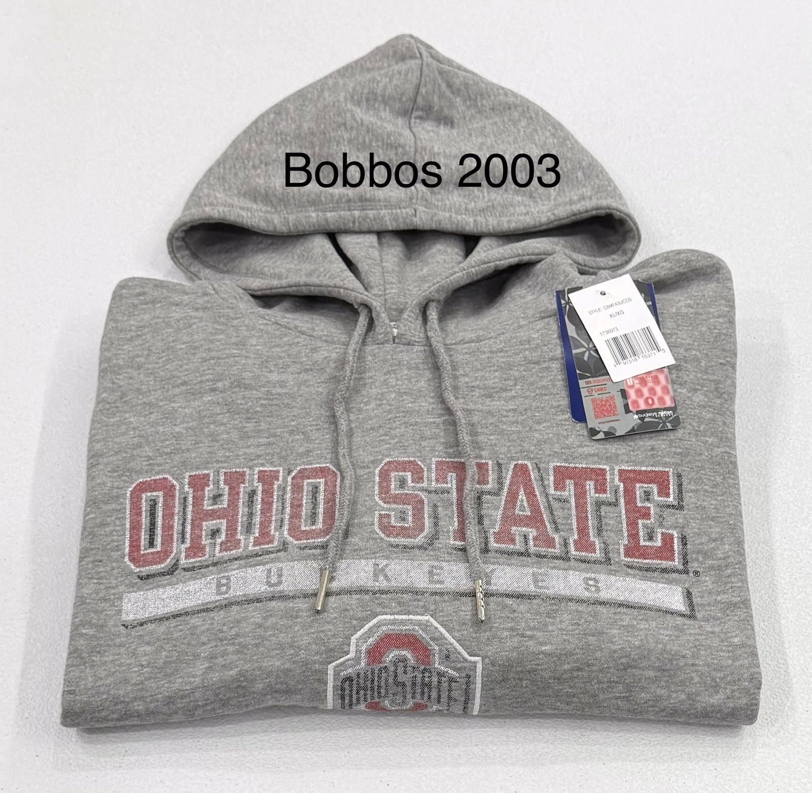 Champion Men's Long Sleeve Pullover Hoodie, Gray, Size XL