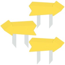 25 Pack 17x6" Yellow Arrow Signs with Stakes for Wedding Birthday Parking