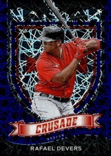 2021 Panini Chronicles #11 Rafael Devers Crusade Blue Velocity