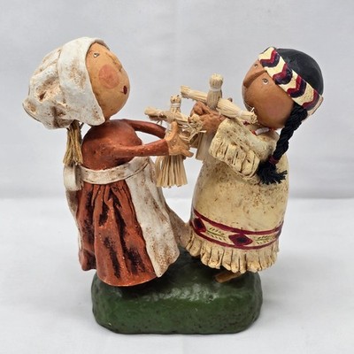 Turkey Creek Township Robin Kelso Pilgrim & Friend Making Straw Dolls DEMDACO 6''