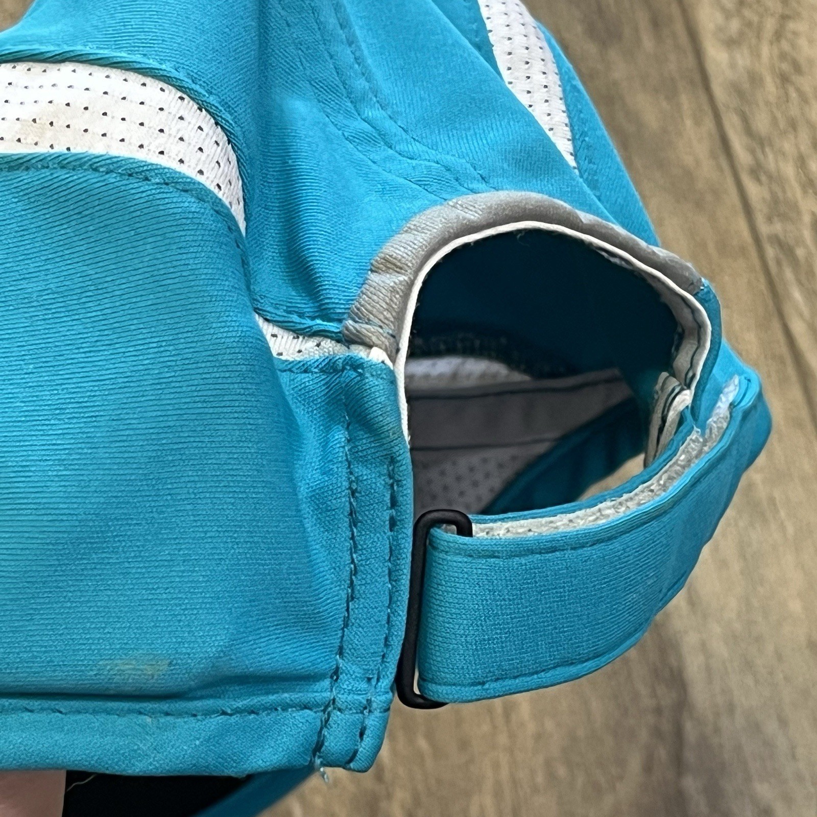 Run Happy Strapback Baseball Cap Teal One Size Adjustable Embroidered Brooks thumbnail 6