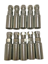 (10) FJX-04-04 Hydraulic Hose Crimp Fittings 1/4 FJIC *Made in USA* HY/U Style