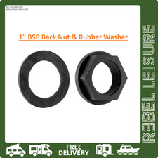 1" BSP Plastic Tank Connector Nut & Rubber Washer Motorhome Caravan Campervan