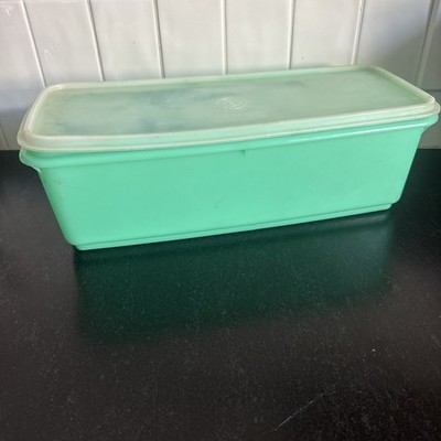 VTG Tupperware Easy Crisp 782-8 Celery / Vegetable Keeper Jadeite Green Complete
