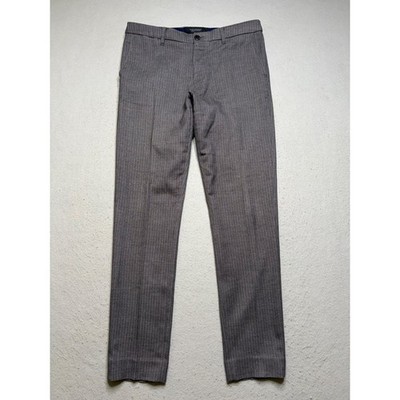Scotch & Soda Mott Trousers Mens 29x32 Grey Pinstripe Super Slim Fit Chinos