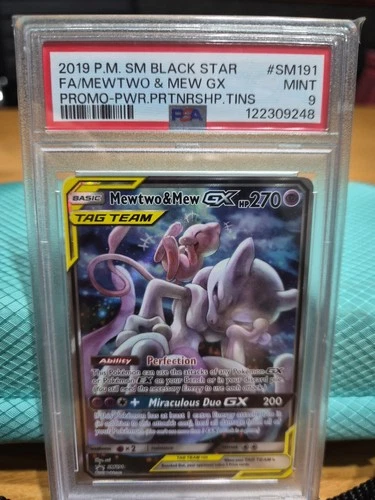 Mewtwo & Mew GX SM191 - PSA 9 - Graded Pokemon Card