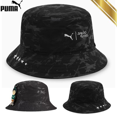 PUMA x SQUID GAME Glow in Dark Bucket Hat Graphic Black Netflix - PUMA Original