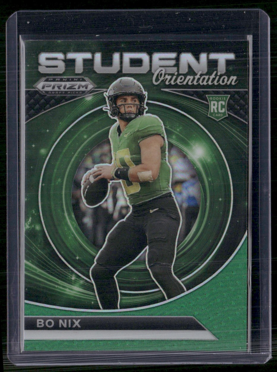 2024 Panini Prizm Draft Picks #SO-BN Bo Nix Student Orientation Green