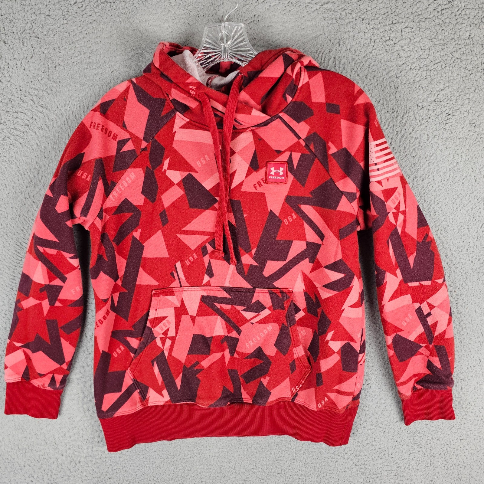 Under armour UA Freedom Rival Fleece Amp Hoodie Womens XS Multi Pullover 1373619