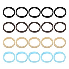 20Pcs Fabric Hair Ties, 2  ID Nylon Seamless Soft Holders, 5 Colors