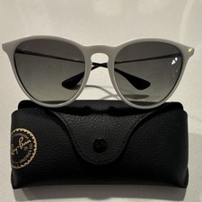 Ray-Ban Erika RB4171 Sunglasses White Frame Brown Gradient Lens