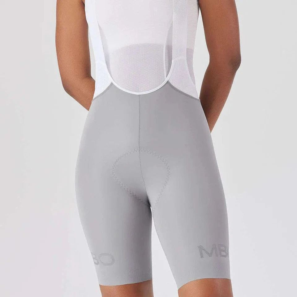 MBO Women's Prime Training Bib Shorts T312 II Gray - Size Extra Small (XS) - Image 4 of 4