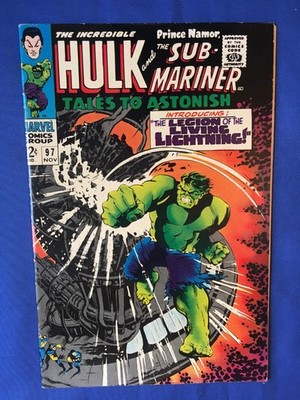 Tales to Astonish #97 VFN- (7.5) MARVEL ( Vol 1 1967) Hulk, Sub-Mariner (6)
