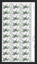 1966 SG 721 9d British Wild Flowers Corner block of 30 Unmounted