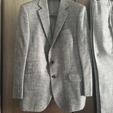 Loro Piana Men's Business Suit Set Up Gray XL LL Striped