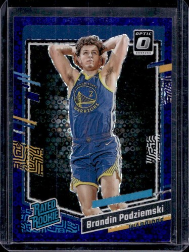 2023-24 Donruss Optic Brandin Podziemski Fast Break Purple Rated Rookie #/99