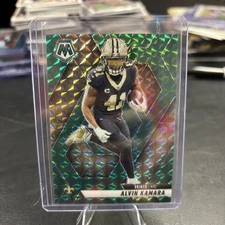 2025 Panini Mosaic - Alvin Kamara #188 Green Mosaic Prizm - Saints