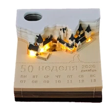 3D Calendar 2026 Stereoscopic Creative Desk Calendar, Notepad Family Planner, C_
