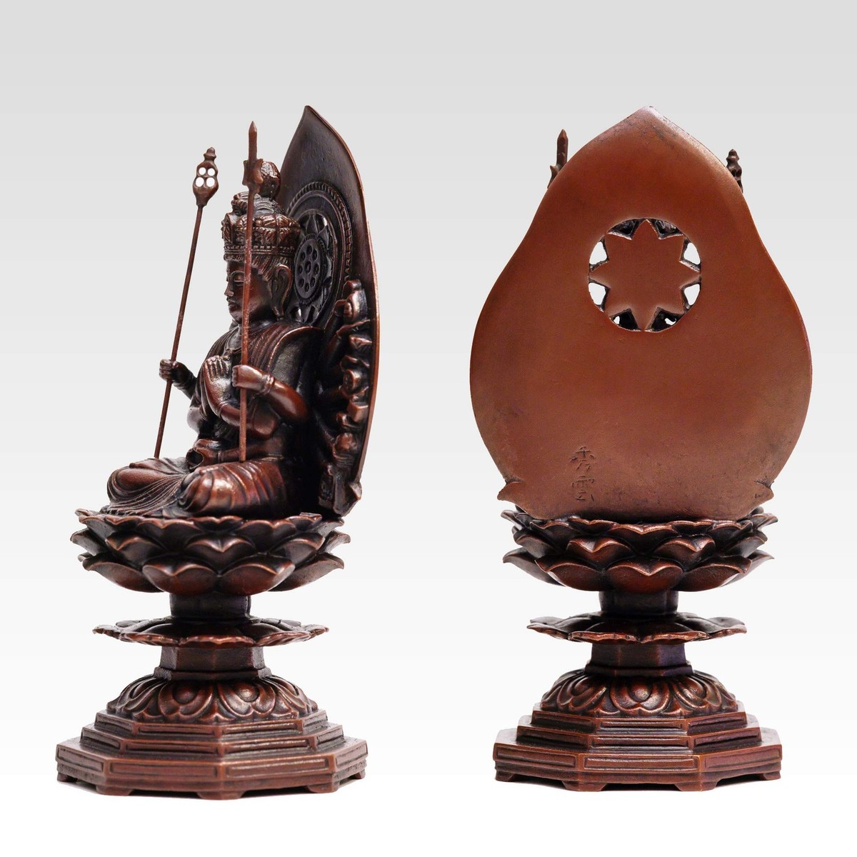 Thousand-Armed Kannon Buddha 14.5cm Bronze Zodiac Guardian,Year of