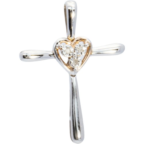 3 Diamonds .03 Carat T.W. 10K White Gold 0.6dwt (B01130464)