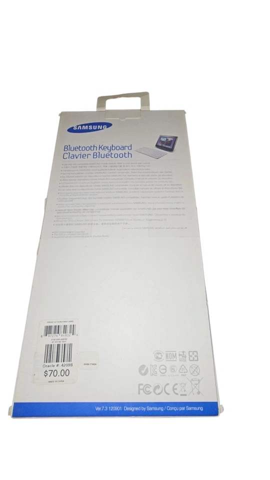 SAMSUNG Android Bluetooth Keyboard White 4209B - NIB Open Box - Image 3 of 3