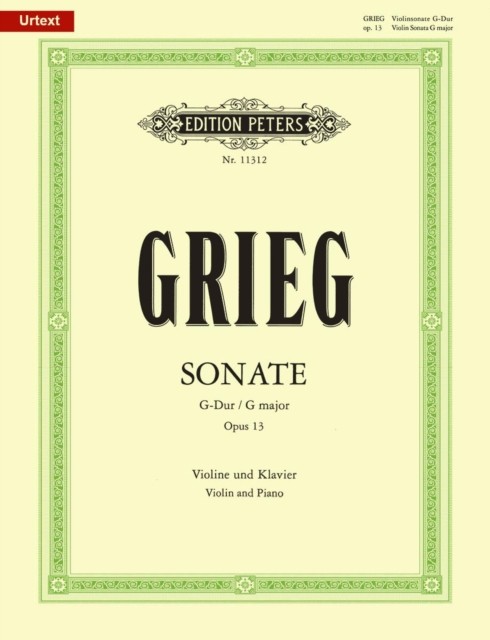 Sonate G-Dur op. 13 Score and part violin and piano Grieg Peters - Image 2