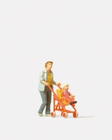 Preiser Frau Mit Buggy 28079