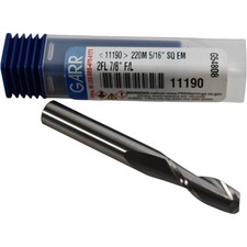 NEW GARR 1190 220M 5/16'' Square End Mill 2FL 7/8 F/L Solid Carbide