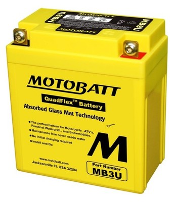 Für MOTOBATT MB3U MOTOR BATTERY. 12V 3AH/50A P+ (DIMENSIONS: 98X56X110/110)
