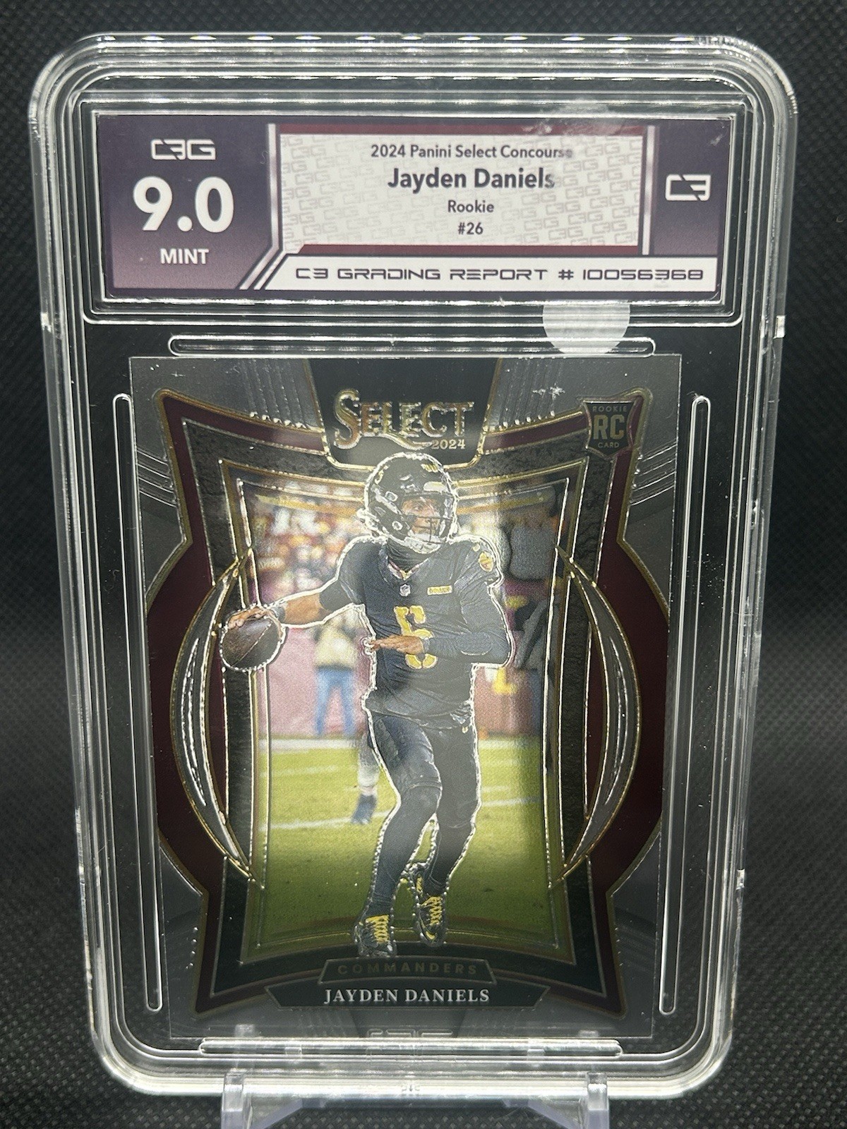 2024 Panini Select - Concourse Jayden Daniels #26 Silver Prizm (RC) C3G 9