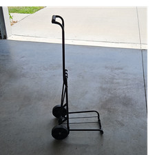 Black Portable Folding Travel Luggage Cart with Wheels for Suitcases and Bags